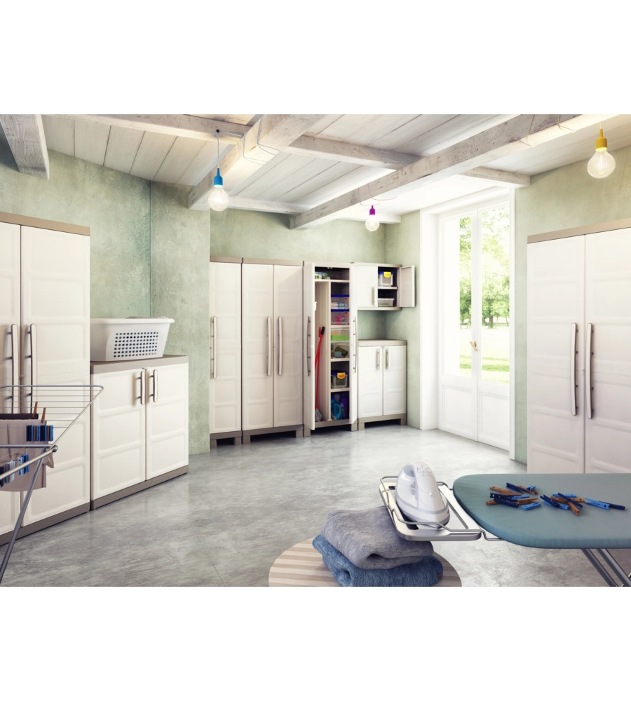 ARMADIO KETER "EXCELLENCE" 2 ANTE IN RESINA BEIGE, 65X45X182 CM